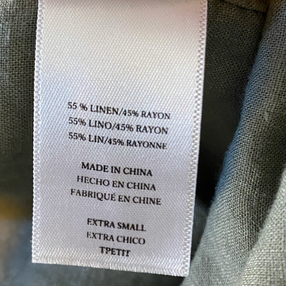 Rails Kona Linen Blend Button-Up Shirt Embroidered - image 8